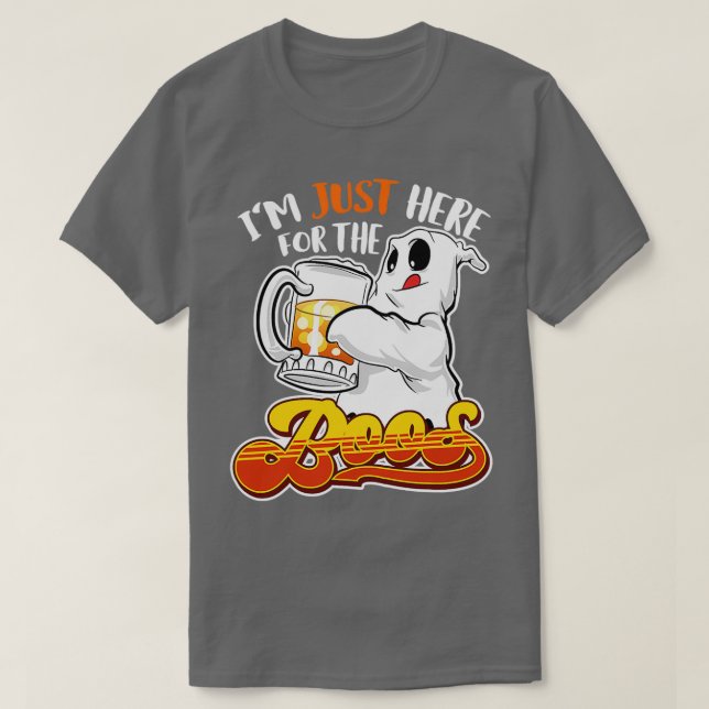 Ich bin gerade hier, Boos Funny Halloween T-Shirt (Design vorne)