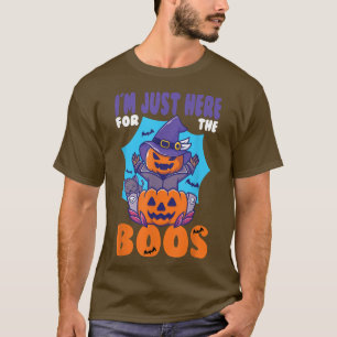 Ich bin gerade hier für das Boos Funny Pumpkin Hal T-Shirt