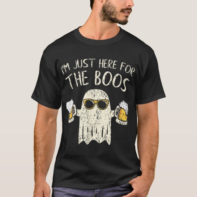 Ich bin gerade hier für das Boos-Geschenk Hallowee T-Shirt (Vorderseite)