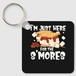 Ich bin gerade hier für das Smores Campfire S'More Schlüsselanhänger