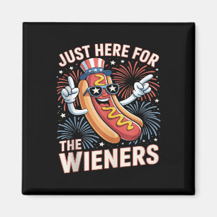 Ich bin gerade hier für die Dackeln Funny Amerikan Magnet
