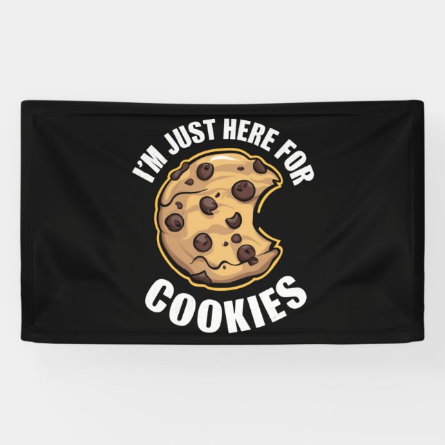 Ich bin gerade hier für die Kekse Weihnachten Banner (Horizontal)