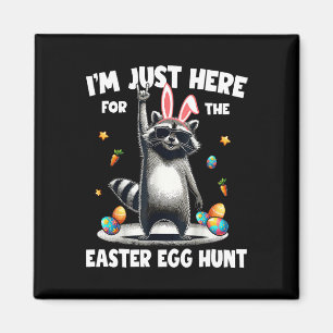 Ich bin gerade hier für die Ostereierjagd Bunny Ra Magnet