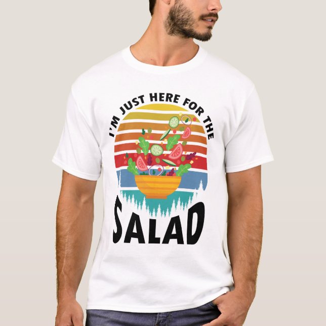 Ich bin gerade hier für die SALAD Funny GRILLEN Gr T-Shirt (Vorderseite)
