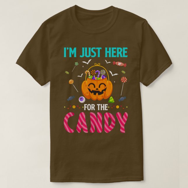 Ich bin gerade hier für die Süßigkeiten des Hallow T-Shirt (Design vorne)