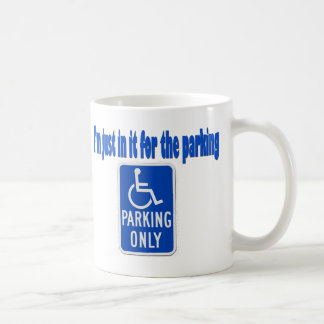 Ich bin gerade in es für das Parken Kaffeetasse