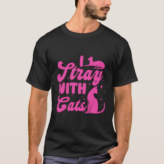 Ich bin gerade mit Katzen T-Shirt (Vorderseite)