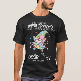 Ich bin gerade unüberwacht ich weiß es macht mich T-Shirt