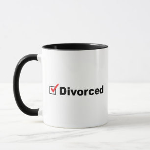 Ich bin geschieden und verfügbar tasse