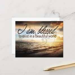 "Ich bin gesegnet zu existieren" Motivation Affirm Postkarte