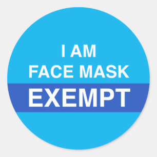 Ich bin Gesichtsmaske Ausgenommen Aufkleber