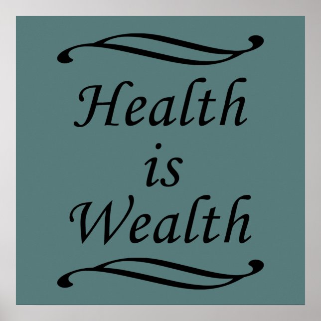 Ich bin gesund, ich bin wohlhabend Motivation Poster (Vorne)