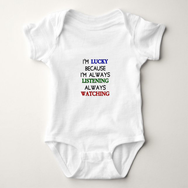 Ich bin glücklich baby strampler (Vorderseite)