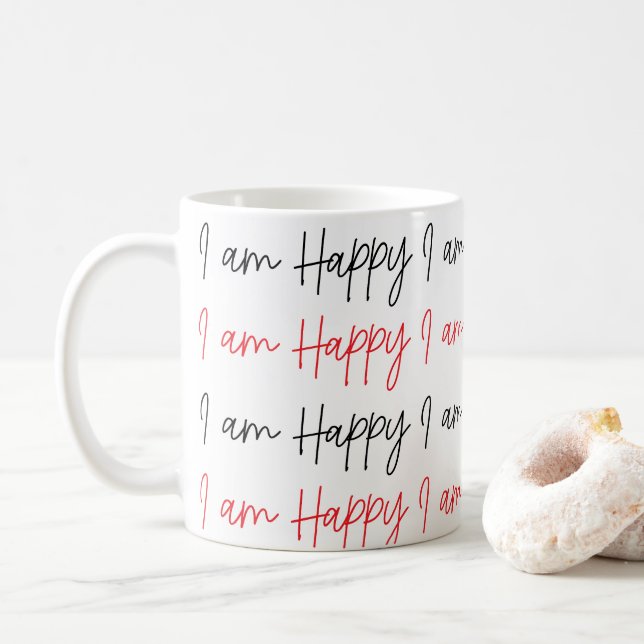 Ich bin glücklich kaffeetasse (Mit Donut)