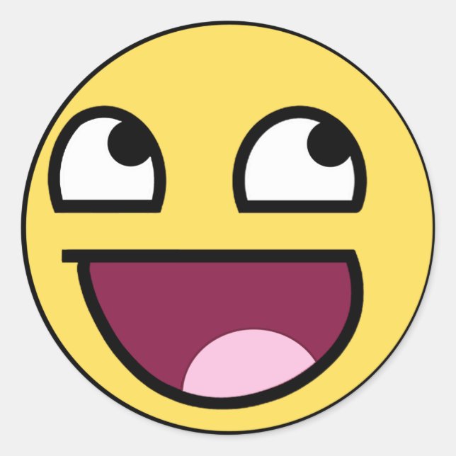 Ich bin glücklicher Plz-Aufkleber Runder Aufkleber (Vorderseite)