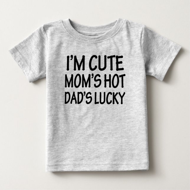 Ich bin glückliches lustiges Baby-Shirt des Baby T-shirt (Vorderseite)