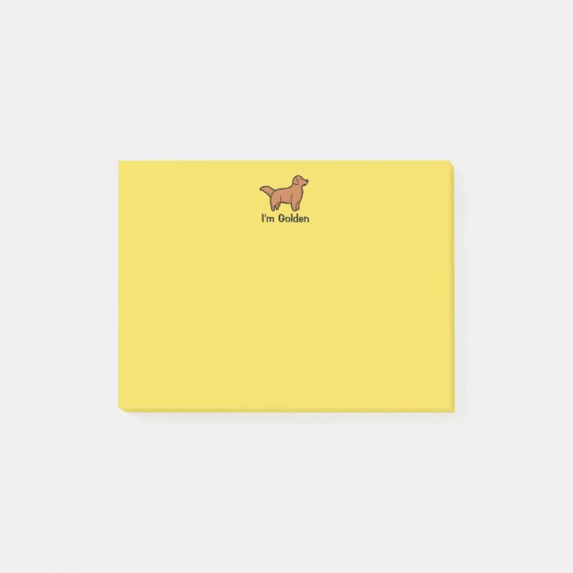 Ich bin goldene Post-It Post-it Klebezettel (Vorderseite)