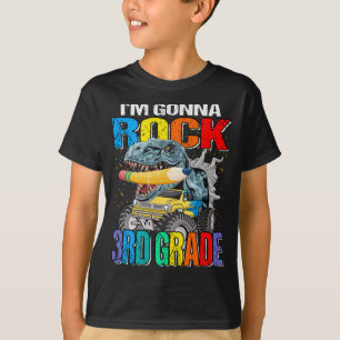 Ich bin Gonna Rock 3rd Grade Monster Truck Dinosau T-Shirt