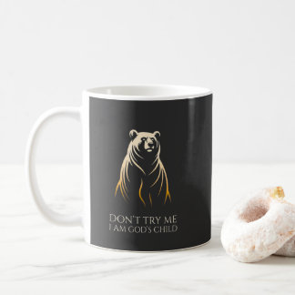 Ich bin Gottes Kind Bär Grafik Kaffeetasse