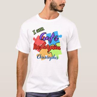 "Ich bin Gottes Meisterwerk" personalisierter T -  T-Shirt