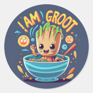 Ich bin Groot Runder Aufkleber