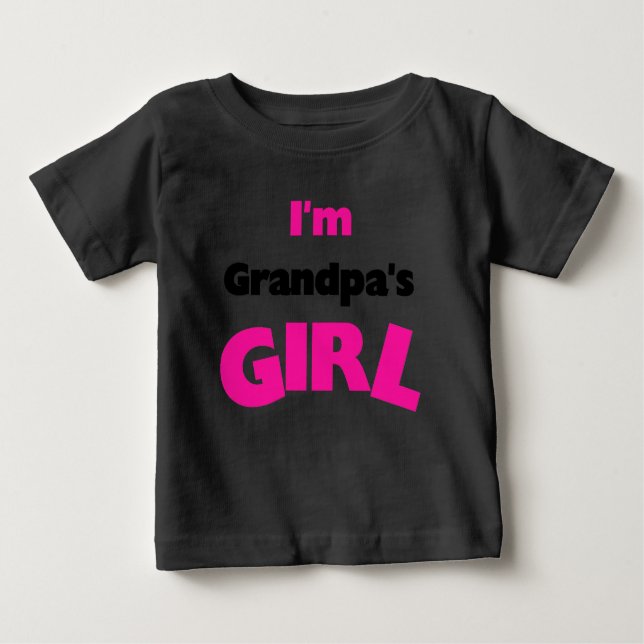 Ich bin Großvaters Mädchen Baby T-shirt (Vorderseite)