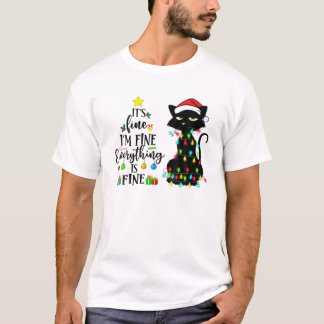 Ich bin gut alles ist schön lustig schwarze Katze  T-Shirt