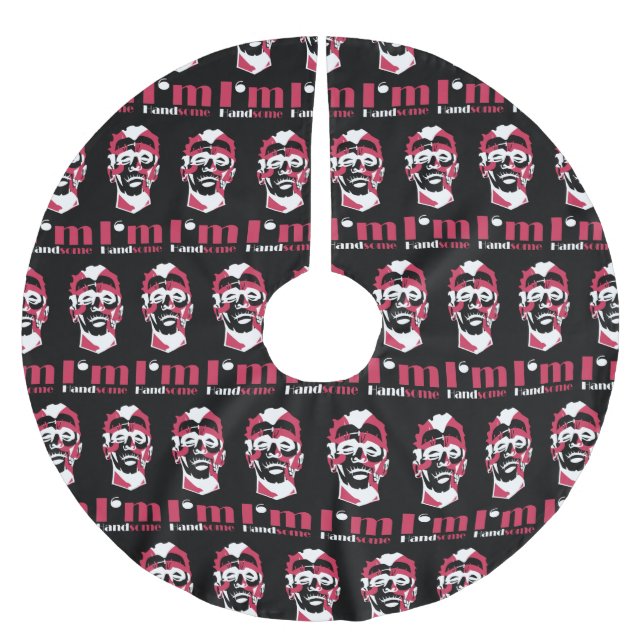 Ich bin gut aussehend abstrakten Fall-Mate iPhone  Polyester Weihnachtsbaumdecke (Vorderseite)