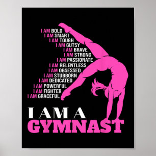 Ich bin Gymnastikgymnastikerin und Gymnastikerin Poster
