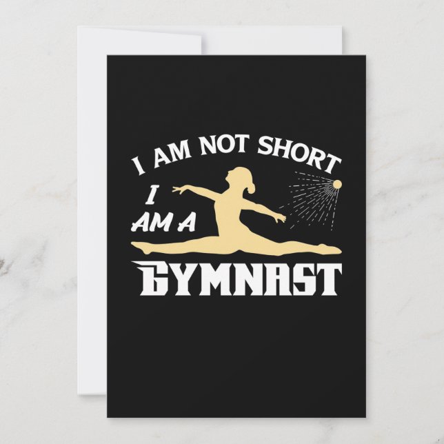 Ich bin Gymnastin Einladung (Vorderseite)