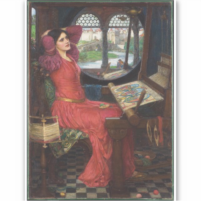 Ich bin halb krank von Schatten - John Waterhouse Aufkleber (Vorderseite)