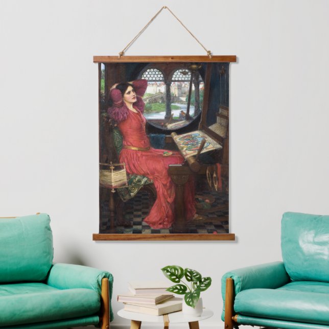 Ich bin halb krank von Schatten, sagte die Lady vo Wandteppich Mit Holzrahmen (Wohnzimmer)