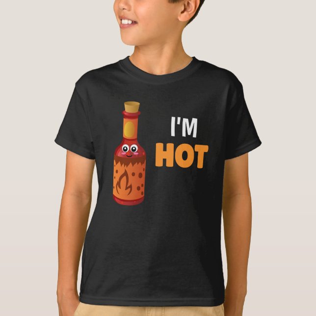 Ich bin heißes lustiges Soße-Wortspiel T-Shirt (Vorderseite)