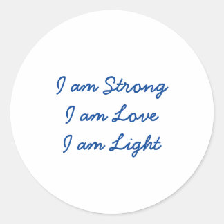 Ich bin heller Rundaufkleber Runder Aufkleber