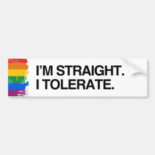 ICH BIN HETEROSEXUELL. ICH TOLERIERE - .png Autoaufkleber