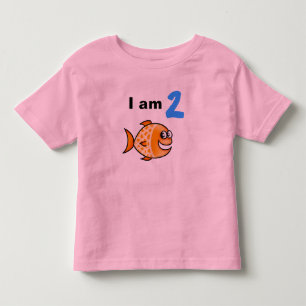 Ich bin heute 2 Jahre alt (Cartoon Orangenfisch) Kleinkind T-shirt
