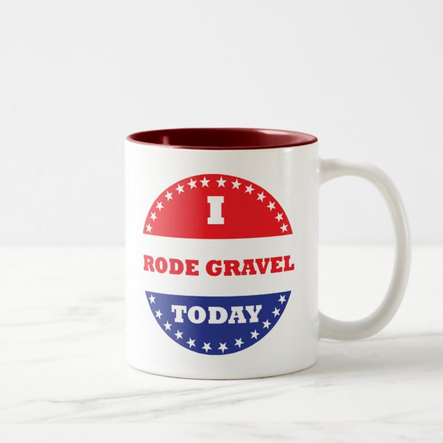 Ich bin heute auf Gravel gefahren Zweifarbige Tasse (Rechts)