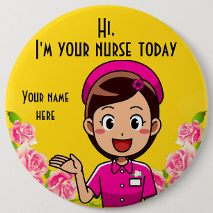 Ich bin heute Ihr Krankenpfleger Button