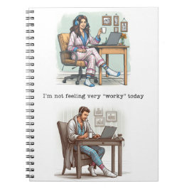 Ich bin heute kein Gefühl 'Worky' Notebook Notizblock