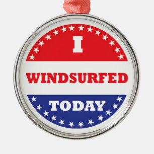 Ich bin heute windsurfen ornament aus metall