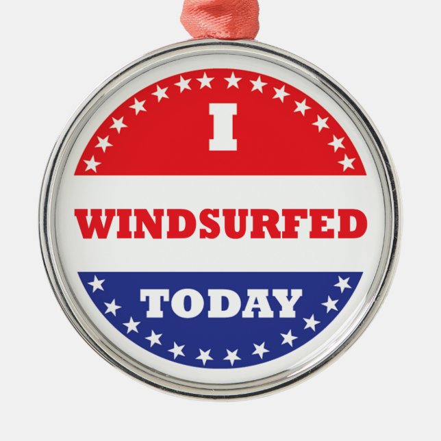 Ich bin heute Windsurfing Ornament Aus Metall (Vorne)