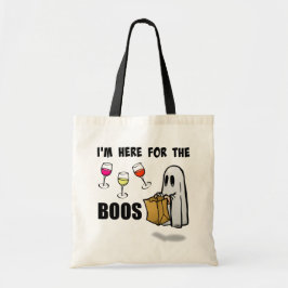 Ich bin hier für das Boos Funny Halloween Ghost Tragetasche