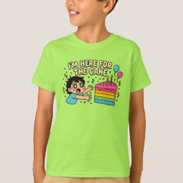 Ich bin hier für das Cake - Niedliches Design T-Shirt