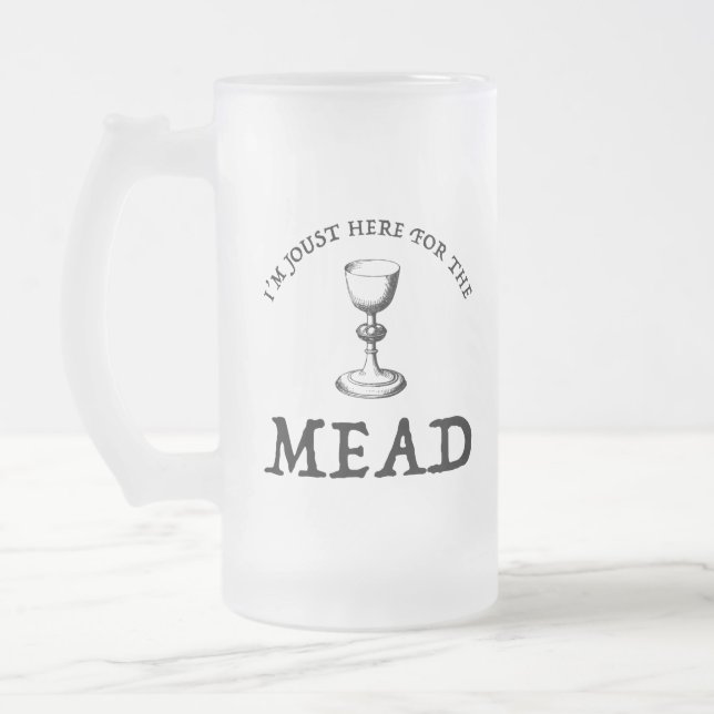Ich bin hier für das Essen glücklich Mattglas Bierglas (Links)
