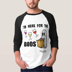 Ich bin hier für den Boos-lustigen Halloween-Geist T-Shirt
