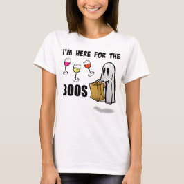 Ich bin hier für den Boos-lustigen Halloween-Geist T-Shirt