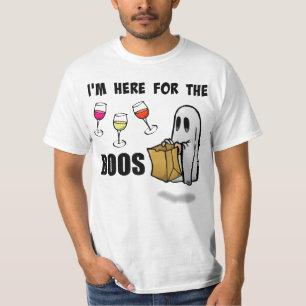 Ich bin hier für den Boos-lustigen Halloween-Geist T-Shirt