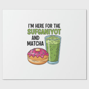 Ich bin hier für den Juden von Sufganiyot und Matc Geschenkpapier