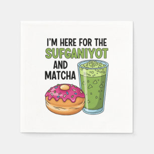 Ich bin hier für den Juden von Sufganiyot und Matc Serviette
