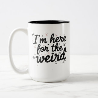 Ich bin hier für den seltsamen lustigen Kaffeebech Zweifarbige Tasse
